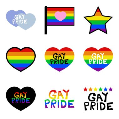 Vektör işareti t-shirt için gurur lgbt parlak rainbow ile yazdırın.