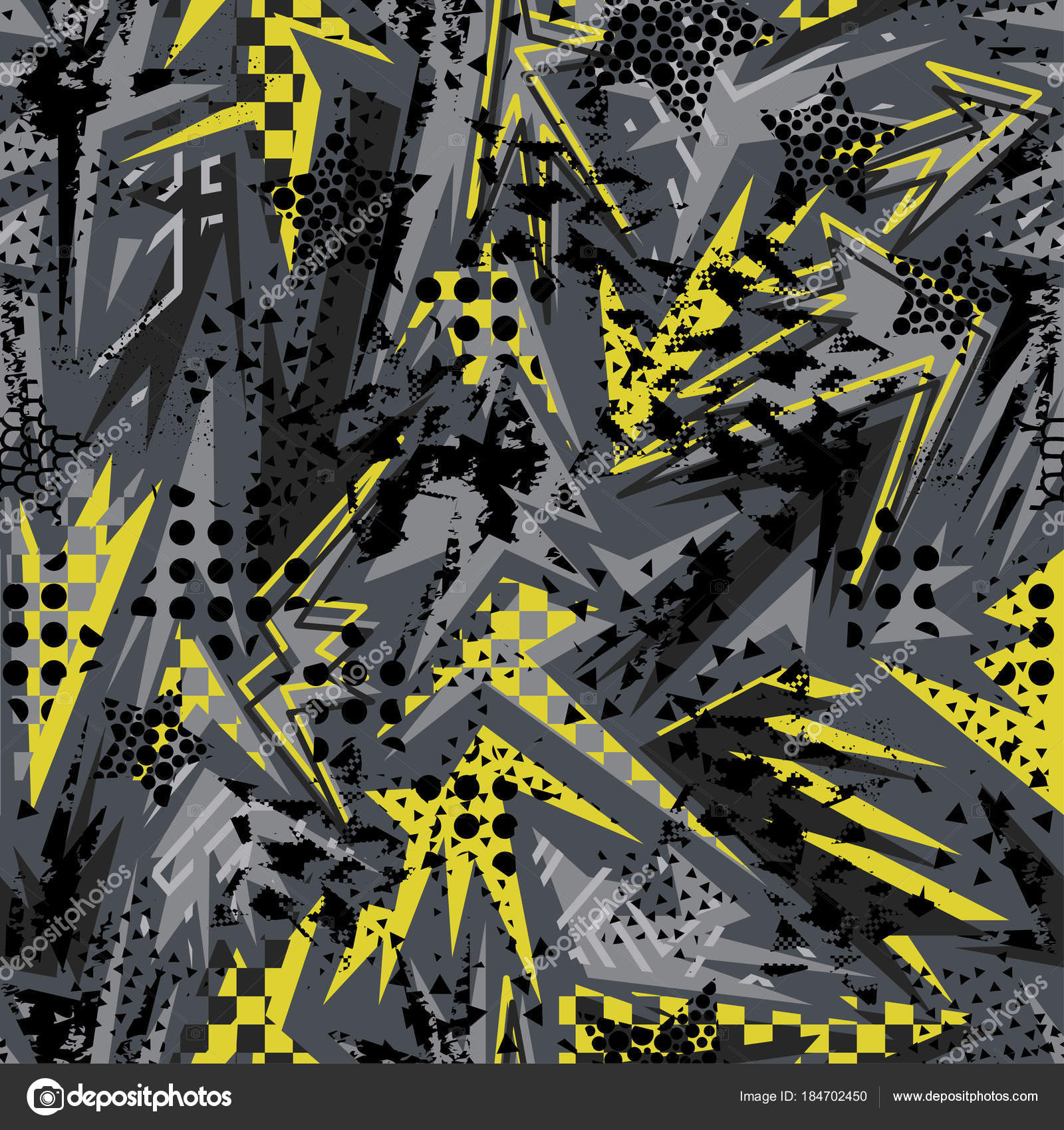 Abstract seamless vector pattern for girls, boys, clothes. Creative  background with dots, geometric figures Funny wallpaper for textile and  fabric. Fashion style. Colorful bright Stock Vector by ©jkazanceva 184702450, image size:1600x1700