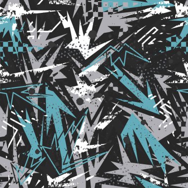 Kızlar, erkekler ve giysiler için soyut, kusursuz vektör deseni. Noktalı yaratıcı arka plan, geometrik figürler tekstil ve kumaş için komik duvar kağıtları. Moda tarzı. Renkli parlak