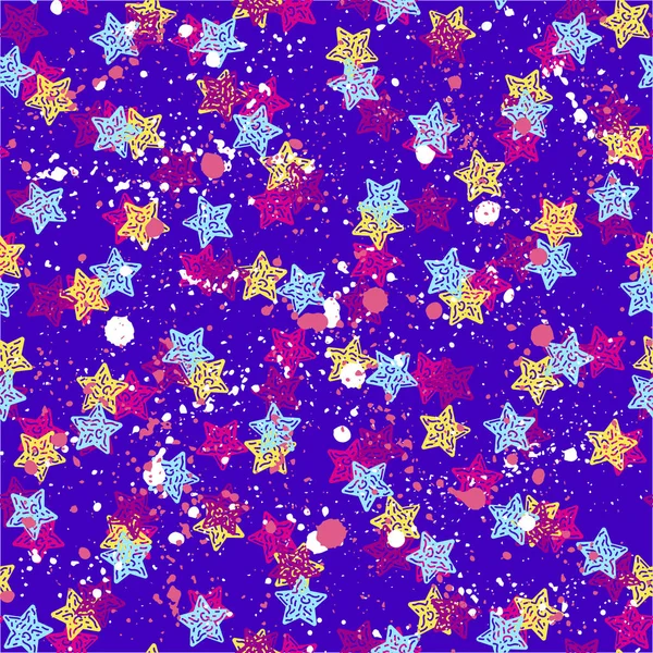 Patrón vectorial sin costura abstracto para niñas, niños, ropa. Fondo creativo con puntos, figuras geométricas Fondo de pantalla divertido para textiles y telas. Estilo de moda. Colorido brillante — Vector de stock