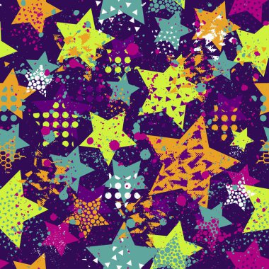 Kızlar, erkekler ve giysiler için soyut, kusursuz vektör deseni. Noktalı yaratıcı arka plan, geometrik figürler tekstil ve kumaş için komik duvar kağıtları. Moda tarzı. Renkli parlak