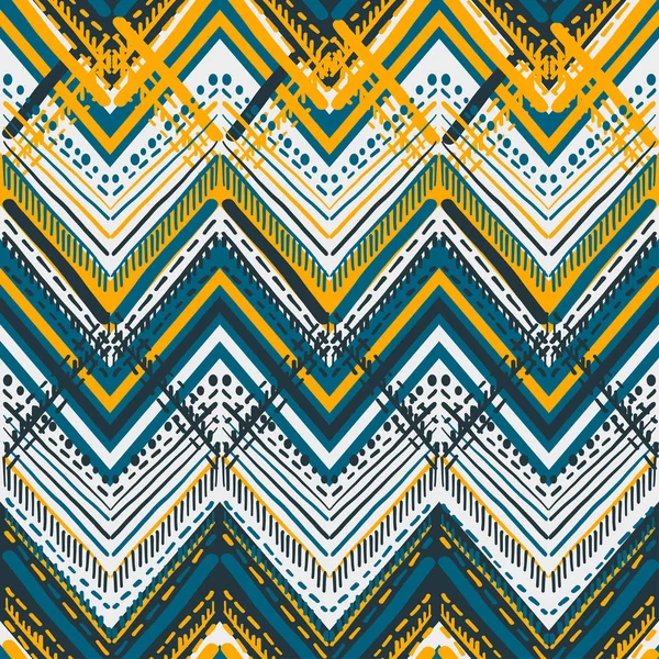 Abstrato Padrão Tecido Artesanal Estilo Ikat Boho Design Étnico Tradicional — Vetor de Stock