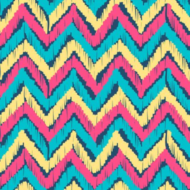 Soyut Ikat ve boho tarzı el sanatları kumaş deseni. Geleneksel etnik Tasarım Giyim ve Tekstil arka plan, halı veya duvar kağıdı için