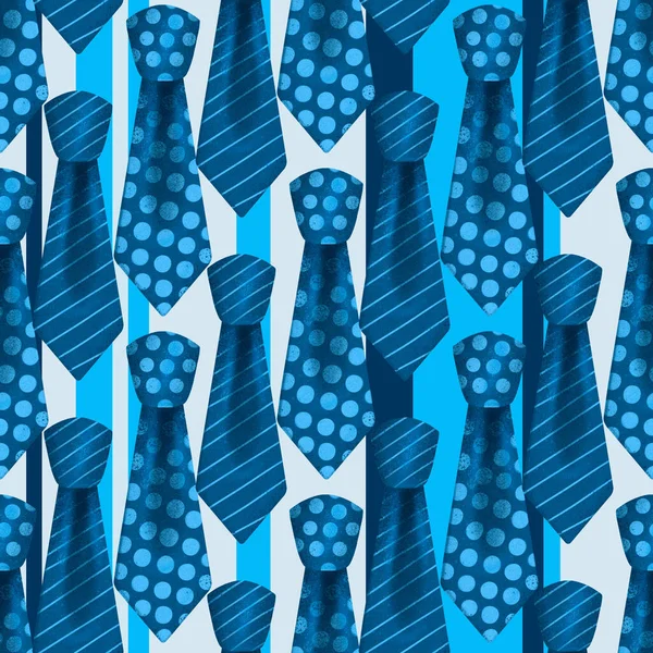 Kolorowe realistyczne krawaty z węzłami kolor bezszwowy wzór — Zdjęcie stockowe