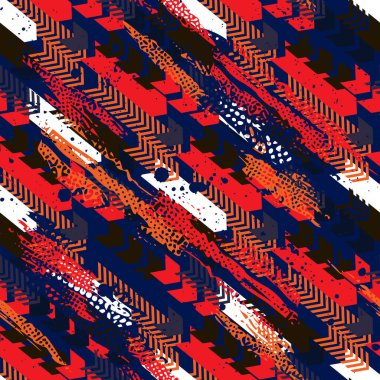 Kızlar, erkekler ve giysiler için soyut, kusursuz vektör deseni. Noktalı yaratıcı arka plan, geometrik figürler tekstil ve kumaş için komik duvar kağıtları. Moda tarzı. Renkli parlak