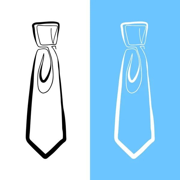 Ensemble de cravates nouées illustration dessinée à la main — Image vectorielle