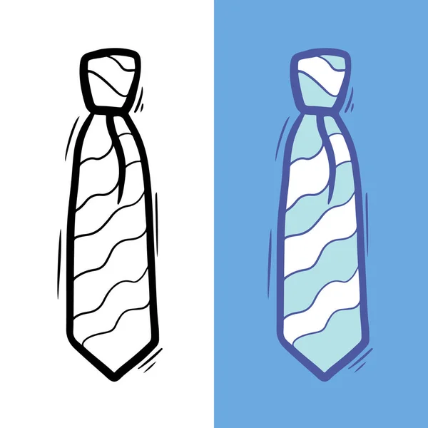 Gravatas entalhadas com listras ilustração desenhada à mão —  Vetores de Stock
