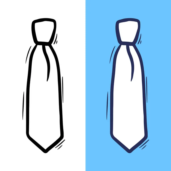 Set di cravatte annodate illustrazione disegnata a mano — Vettoriale Stock