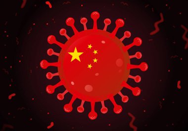 Tehlikeli Çin kapağı baca hücresi düz çizim