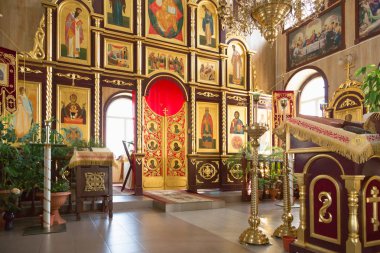 Gomel, Belarus - 8 Ağustos 2014: Ortodoks Hıristiyan Kilisesi içinde.