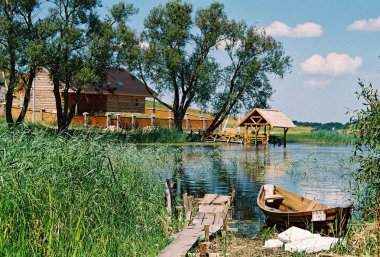 Braslav, Belarus - 25 Temmuz 2008: Braslav göllerin en güzel doğa.