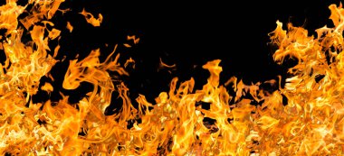 Kızıl ateş. Yangın dilleri bir kolaj