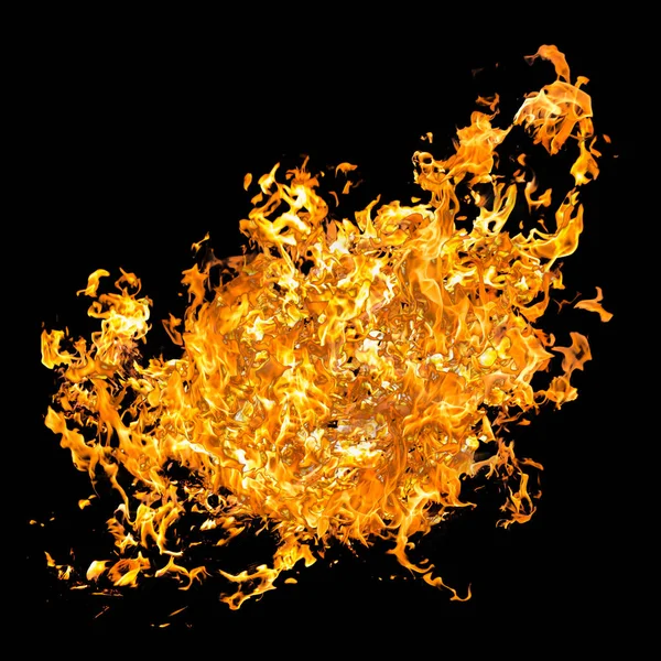 Röd flamma. Brand tungor i ett collage — Stockfoto