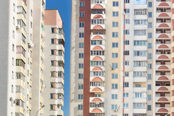Background of apartments in a multi-storey building