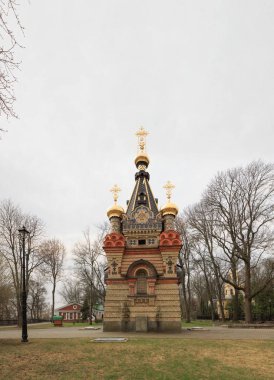 Gomel, Belarus - 29 Temmuz 2016: Panoramik Park Ensemble Gomel Sarayı Rumyantsevs ve Paskevichs.