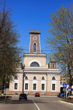 Chechersk, Beyaz Rusya - 3 Mayıs 2017: 18. yüzyılın ahşap Belediye Binası.
