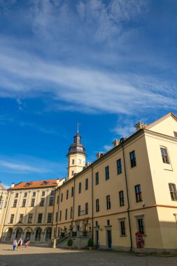 Nesvizh, Belarus - 20 Mayıs 2017: Ortaçağ Kalesi Nesvizh, Minsk Region, Beyaz Rusya.