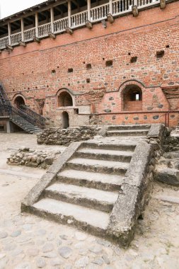 Mir, Belarus - 20 Mayıs 2017: Mir Minsk region - Beyaz Rusya'nın tarihsel miras kalede. UNESCO dünya mirası. Beyaz Rusya üzerinde seyahat