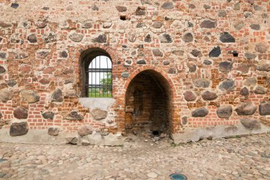 Mir, Belarus - 20 Mayıs 2017: Mir Minsk region - Beyaz Rusya'nın tarihsel miras kalede. UNESCO dünya mirası. Beyaz Rusya üzerinde seyahat