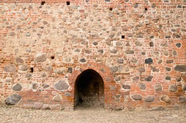 Mir, Belarus - 20 Mayıs 2017: Mir Minsk region - Beyaz Rusya'nın tarihsel miras kalede. UNESCO dünya mirası. Beyaz Rusya üzerinde seyahat