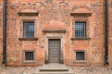 Mir, Belarus - 20 Mayıs 2017: Mir Minsk region - Beyaz Rusya'nın tarihsel miras kalede. UNESCO dünya mirası. Beyaz Rusya üzerinde seyahat