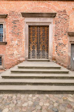 Mir, Belarus - 20 Mayıs 2017: Mir Minsk region - Beyaz Rusya'nın tarihsel miras kalede. UNESCO dünya mirası. Beyaz Rusya üzerinde seyahat