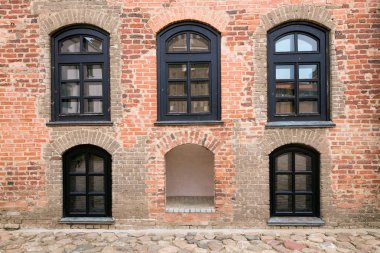 Mir, Belarus - 20 Mayıs 2017: Mir Minsk region - Beyaz Rusya'nın tarihsel miras kalede. UNESCO dünya mirası. Beyaz Rusya üzerinde seyahat