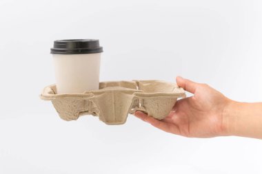 Fast food ve içecekler için kaplar. Geri dönüşümlü malzeme