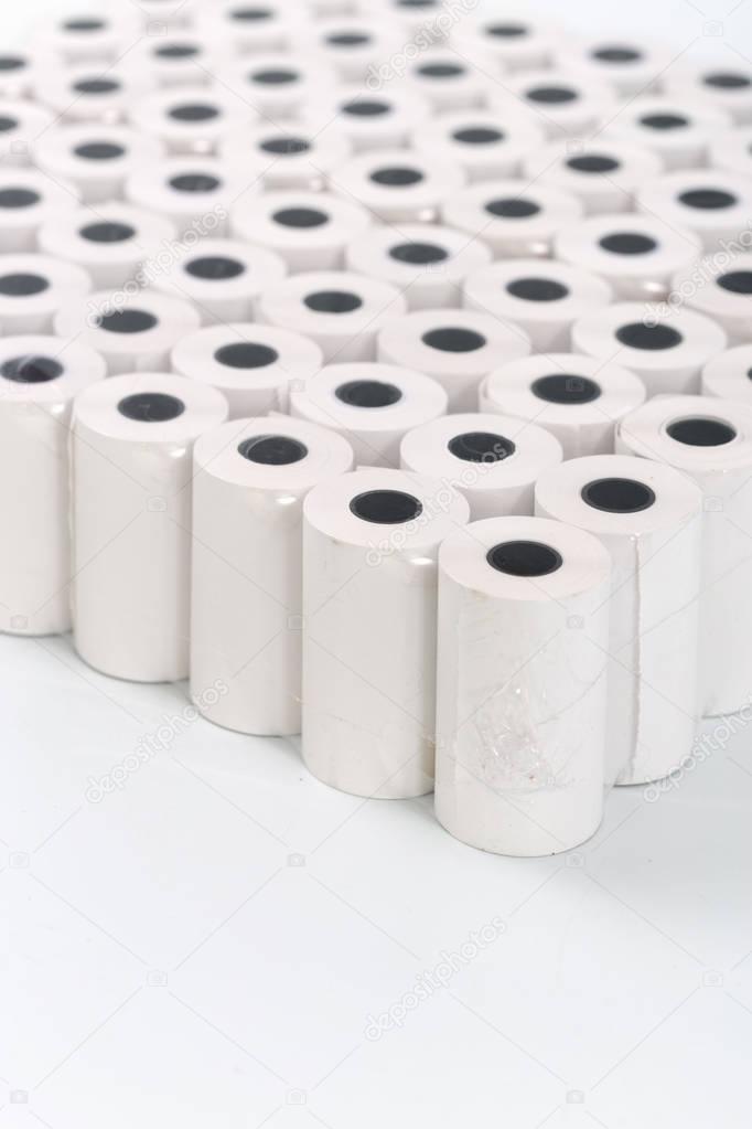 White rolls of cash register tape wholesale