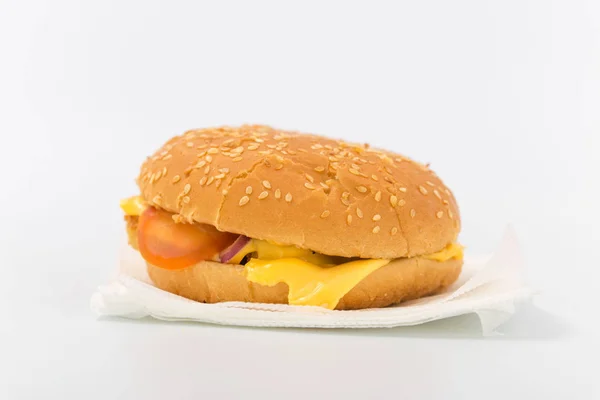 Burger Hamburger na białym tle. Fast food. — Zdjęcie stockowe