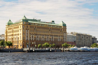 St. Petersburg, Rusya - 28 Haziran 2017: Neva Nehri set St Petersburg of panoramik.