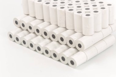 Beyaz bir arka plan üzerinde Yazar kasa teyp