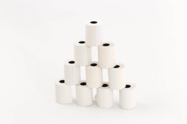 Beyaz bir arka plan üzerinde Yazar kasa teyp