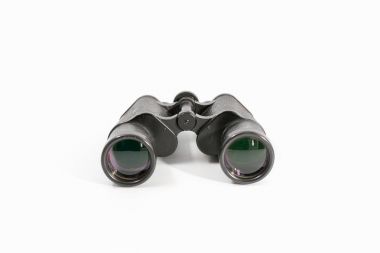 binoculars with large magnification on a monophonic background. clipart