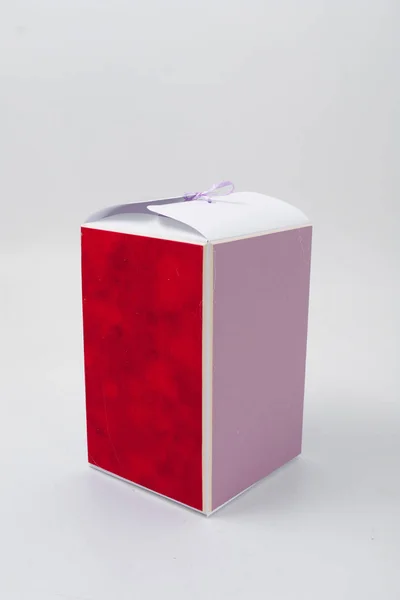 Balení dárků. kartónové krabice s luky. — Stock fotografie