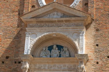 Urbino, Italy - August 9, 2017: Chiesa di San Domenico. Piazza Rinascimento.