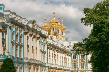 Petersburg, Rusya - 29 Haziran 2017: Katherine 'in Tsarskoe Selo Puşkin' deki Sarayı.