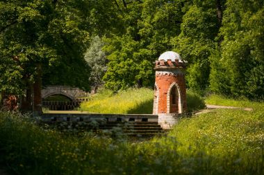 Petersburg, Rusya - 29 Haziran 2017: cascade göller ve rapids göllerde Tsarskoye Selo Pushkin, St.Petersburg, Rusya Federasyonu.