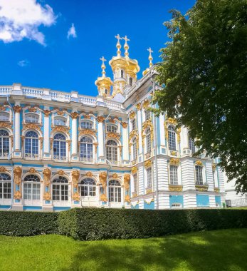 Petersburg, Rusya - 29 Haziran 2017: Katherine 'in Tsarskoe Selo Puşkin' deki Sarayı.