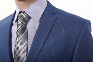 Beyaz bir arka plan üzerinde erkek ceket. malzeme yapısı.