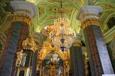 Petersburg, Rusya - 2 Temmuz 2017: İç Peter ve Paul Cathe