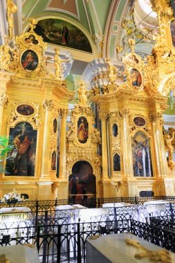 Petersburg, Rusya - 2 Temmuz 2017: İç Peter ve Paul Cathe