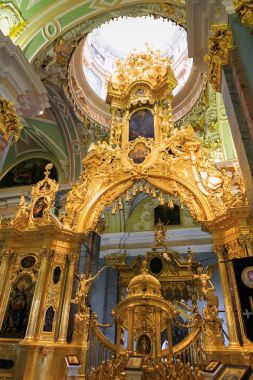 Petersburg, Russia - July 2, 2017: Interior Peter and Paul Cathedral in Peter and Paul Fortress. clipart