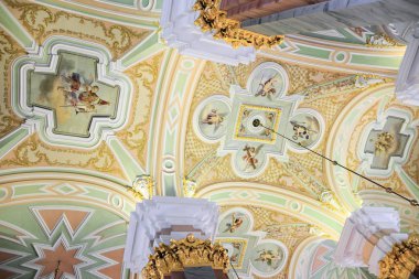 Petersburg, Rusya - 2 Temmuz 2017: İç Peter ve Paul Katedrali Peter ve Paul Fortress.