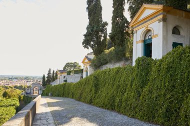 Monselice, İtalya - 13 Temmuz 2017: Villa Dudo. Karmaşık yedi c