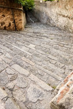 Monselice, İtalya - 13 Temmuz 2017: Merdiven Mocenigo Monselice içinde Villa Nani.