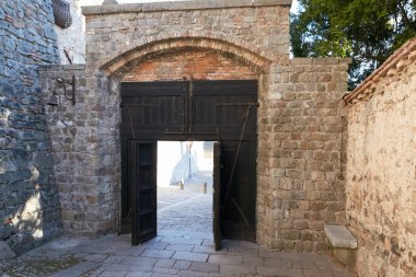 Monselice, İtalya - 13 Temmuz 2017: Cephe Monselice Castle.