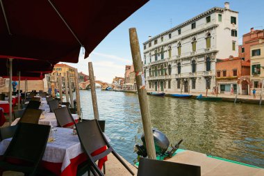 Venice, İtalya - 14 Ağustos 2017: Su kanalları Venedik.