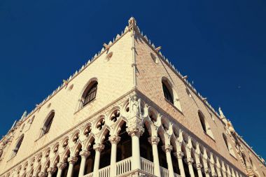 Venice, İtalya - 14 Ağustos 2017: The Ducal Palace eski evi güçlü Venedik Cumhuriyeti hükümdarlar mi.