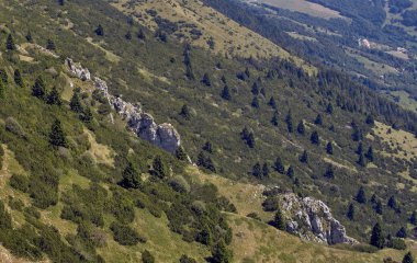 Monte Baldo. İtalya. Güzel dağ eteklerinde için görünümü.